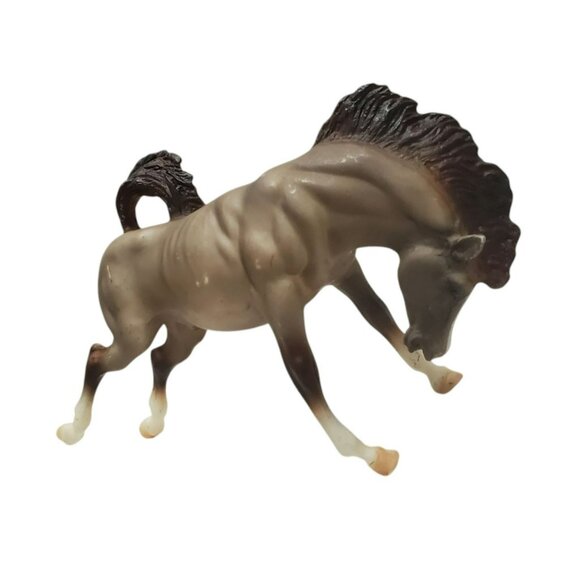 1998 Breyer Bucking Bronco Rearing Horse #730 Brown Matte Rose Dun Classic Rodeo - Picture 5 of 16